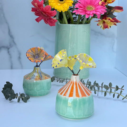 56 - FLOWER BOUQUET: Circus Tent and Yellow Blooms