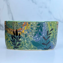 Load image into Gallery viewer, 60 - VESSEL/ VASE/ PLANTER: Five Crows on the Sunset Trail