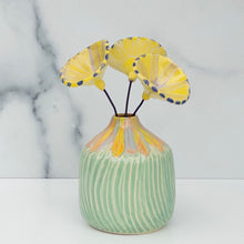 Load image into Gallery viewer, 51 - FLOWER BOUQUET: Carved Vase and Yellow Blooms