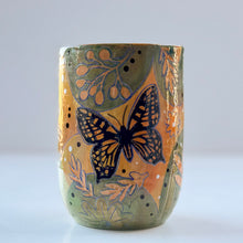 Load image into Gallery viewer, 24B - TUMBLER: Felines and Butterfly