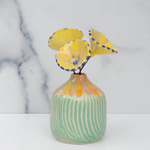 Load image into Gallery viewer, 51 - FLOWER BOUQUET: Carved Vase and Yellow Blooms