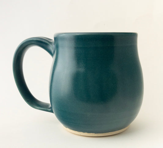 Mug #8 - Graphic Bird in Black/White and Teal Glaze