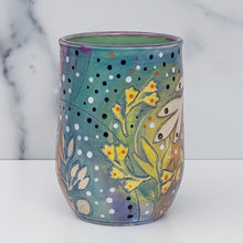 Load image into Gallery viewer, 21 - TUMBLER: Fancy Feline in Rainbow Garden