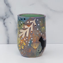 Load image into Gallery viewer, 21 - TUMBLER: Fancy Feline in Rainbow Garden