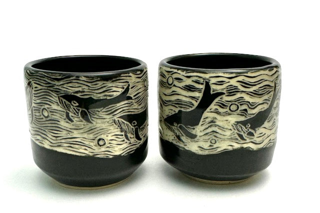 Espresso/Sake Cup Duos - #02 - Whale Pair