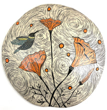 Load image into Gallery viewer, Wall Disc - California Poppies