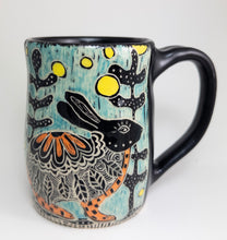 Load image into Gallery viewer, Mug #70 - Rare Rabbit - Black Matte Glaze