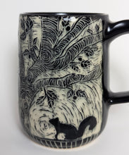 Load image into Gallery viewer, Mug #72 - Forest Friend - Black Matte Glaze