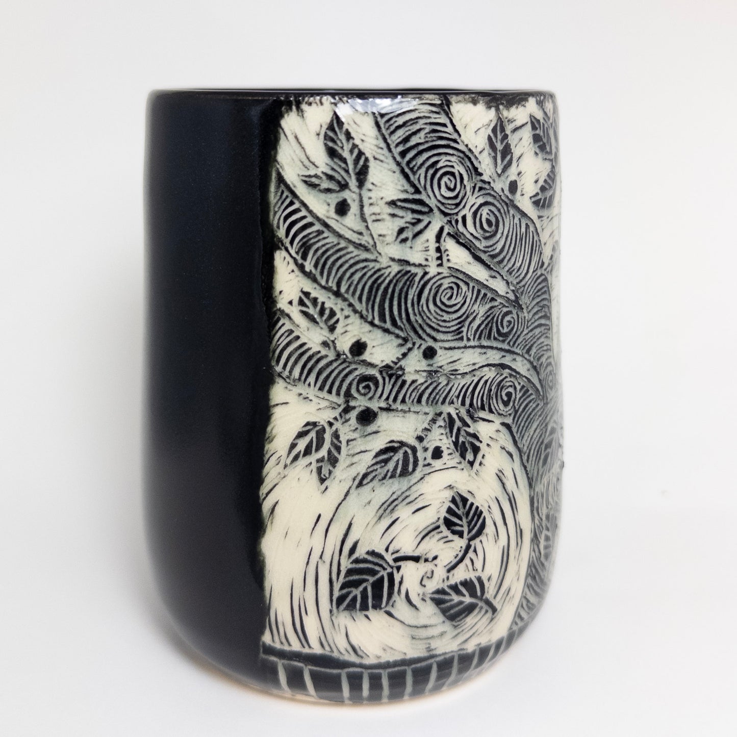 Mug #72 - Forest Friend - Black Matte Glaze