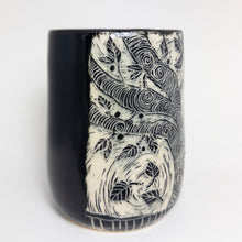 Load image into Gallery viewer, Mug #72 - Forest Friend - Black Matte Glaze