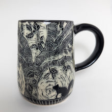 Load image into Gallery viewer, Mug #72 - Forest Friend - Black Matte Glaze