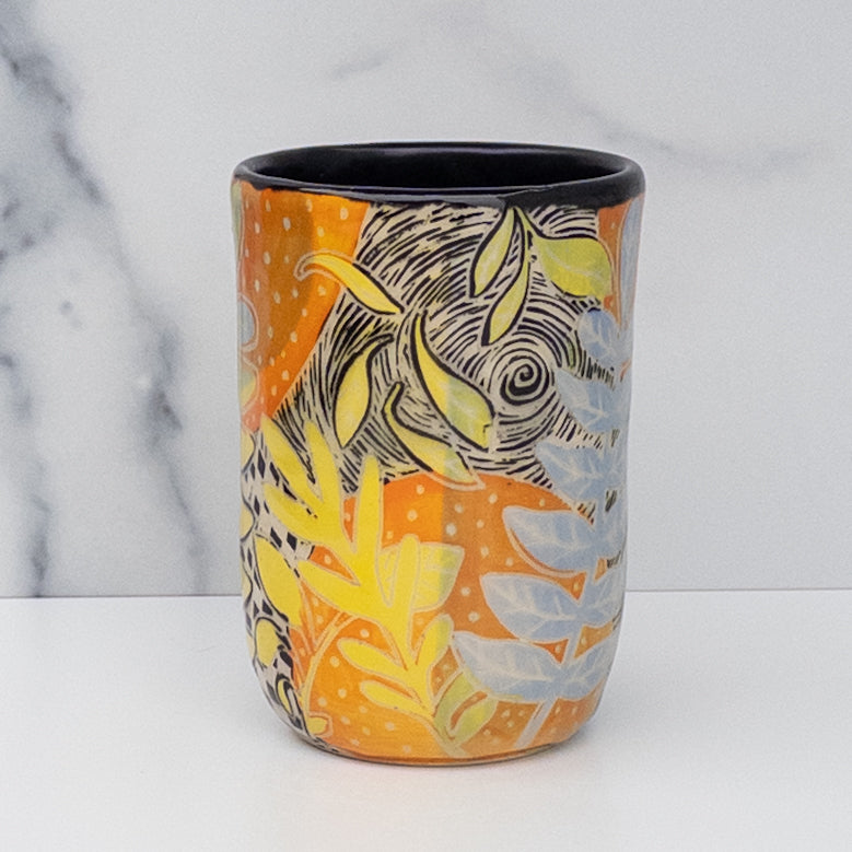 20 - TUMBLER: Pattern and Plants Galore