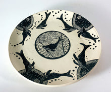 Load image into Gallery viewer, Woodcut Plate - Whale Pod Party!