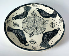 Load image into Gallery viewer, Woodcut Plate - Quail Dance