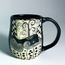 Load image into Gallery viewer, Woodcut Mug - Whale in the Surf