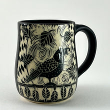 Load image into Gallery viewer, 101- Mug: Quail #1 with black matte glaze