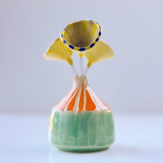 56 - FLOWER BOUQUET: Circus Tent and Yellow Blooms