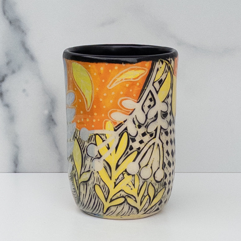 20 - TUMBLER: Pattern and Plants Galore