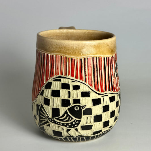 Mug - Folk Art Bird - 1