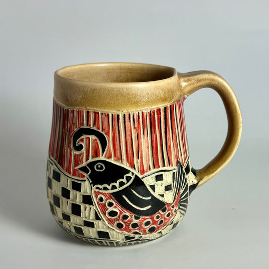 Mug - Folk Art Bird - 1