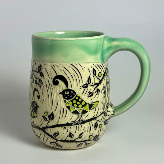 Mug - Folk Art Bird - 2