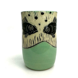 Mug #12 - Fine Fish and Celadon Glaze