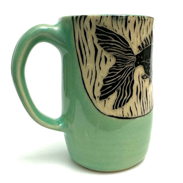 Mug #12 - Fine Fish and Celadon Glaze