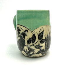 Load image into Gallery viewer, Mug #28 - Quail Love with Celadon Glaze
