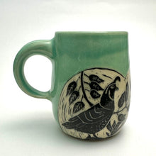 Load image into Gallery viewer, Mug #28 - Quail Love with Celadon Glaze
