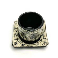 Load image into Gallery viewer, SET - Espresso/Sake Cup and Saucer - #03 -Thistle Duet
