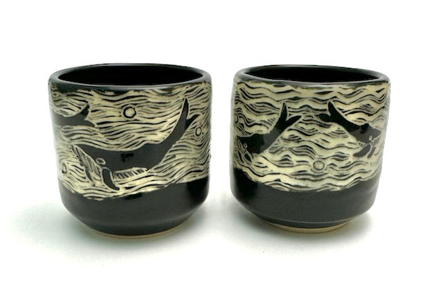 Espresso/Sake Cup Duos - #02 - Whale Pair