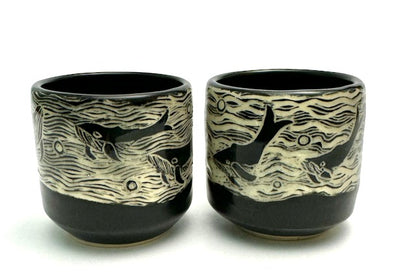 Espresso/Sake Cup Duos - #02 - Whale Pair