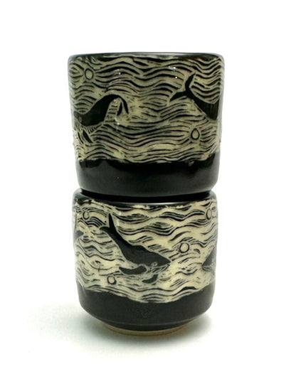 Espresso/Sake Cup Duos - #02 - Whale Pair