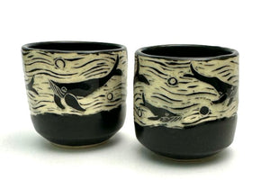 Espresso/Sake Cup Duos - #03 - Whale Pair