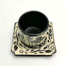 Load image into Gallery viewer, SET - Espresso/Sake Cup and Saucer - #04 - Graphic Garden Surround
