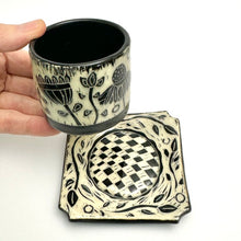 Load image into Gallery viewer, SET - Espresso/Sake Cup and Saucer - #04 - Graphic Garden Surround
