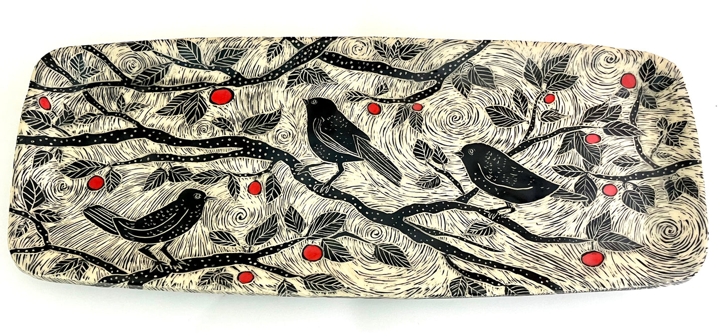 Tray - #1 - Birds and Berries Centerpiece