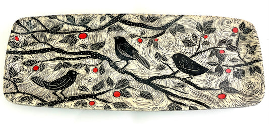Tray - #1 - Birds and Berries Centerpiece