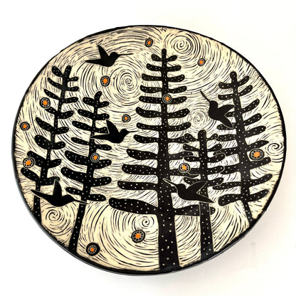 10- Bowl - Hummingbird Trio - Large Centerpiece Bowl