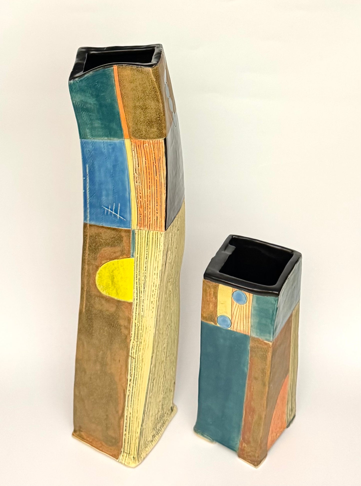 #476 - Horizon Sunset Vessels - Pair
