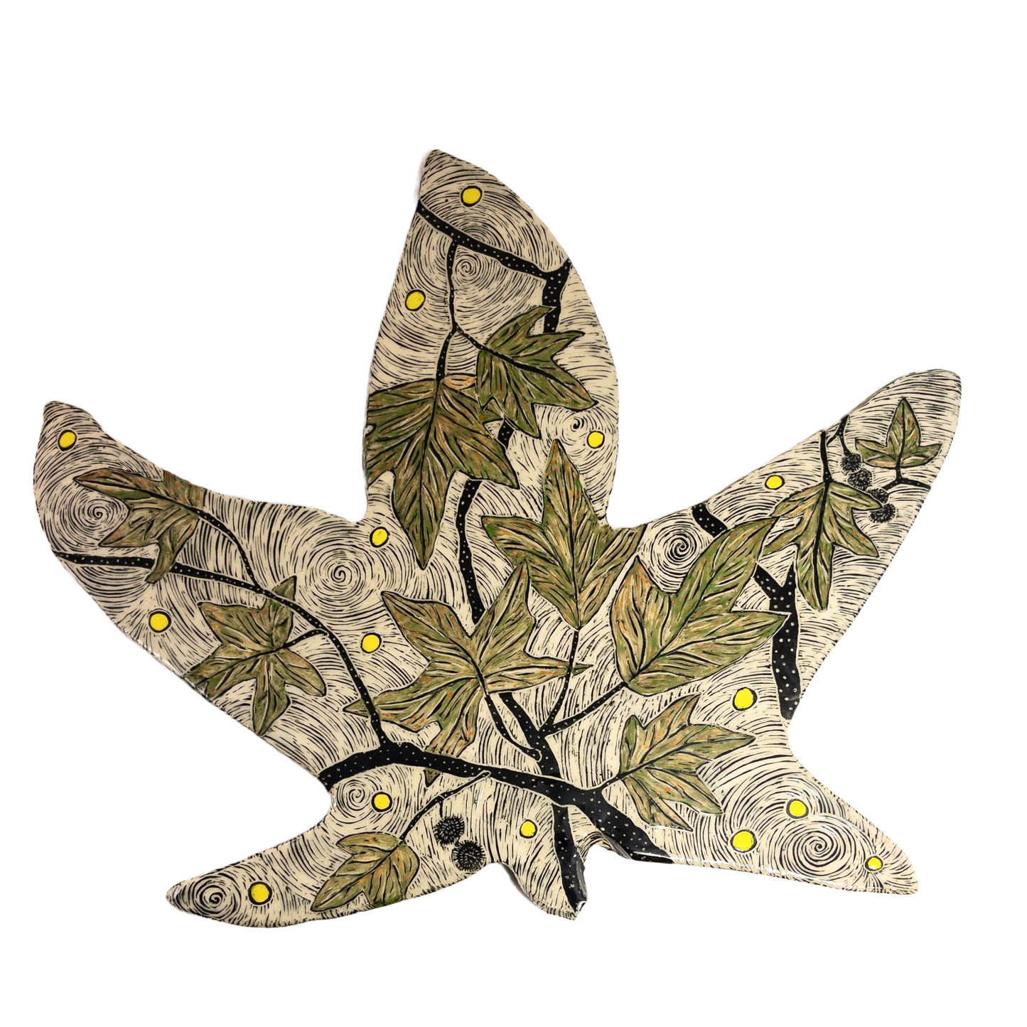 #488- Swirling Leaves - Wall Hanging #1