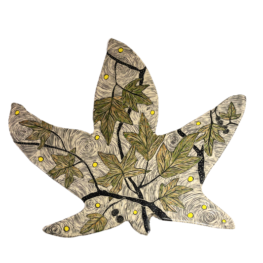 #488- Swirling Leaves - Wall Hanging #1