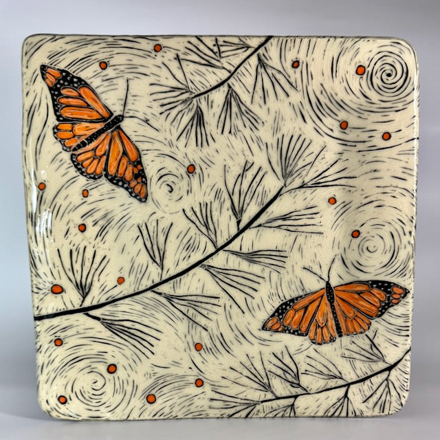 Platter/ Plate 04 - Monarchs in the Pines