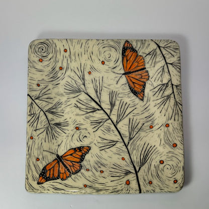 Platter/ Plate 04 - Monarchs in the Pines