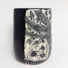 Load image into Gallery viewer, Mug #72 - Forest Friend - Black Matte Glaze
