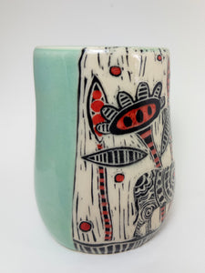 Mug #73 - Beautiful Bovine - Celadon Glaze