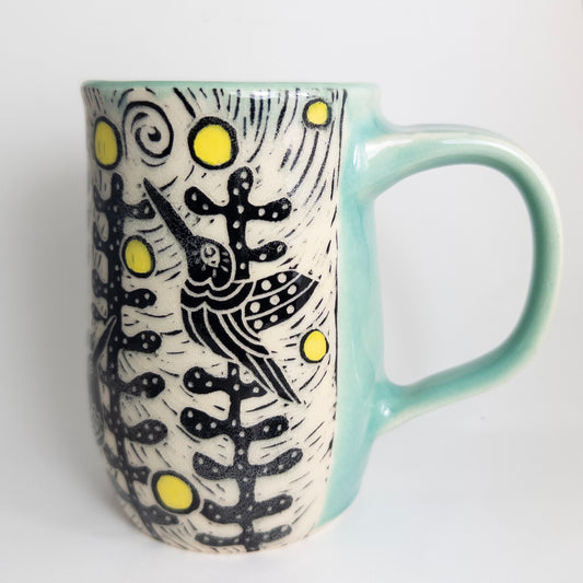 Mug #75 - Humming Along - Celadon Glaze