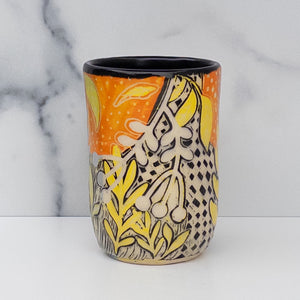 20 - TUMBLER: Pattern and Plants Galore