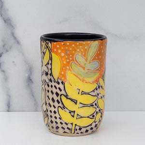 20 - TUMBLER: Pattern and Plants Galore