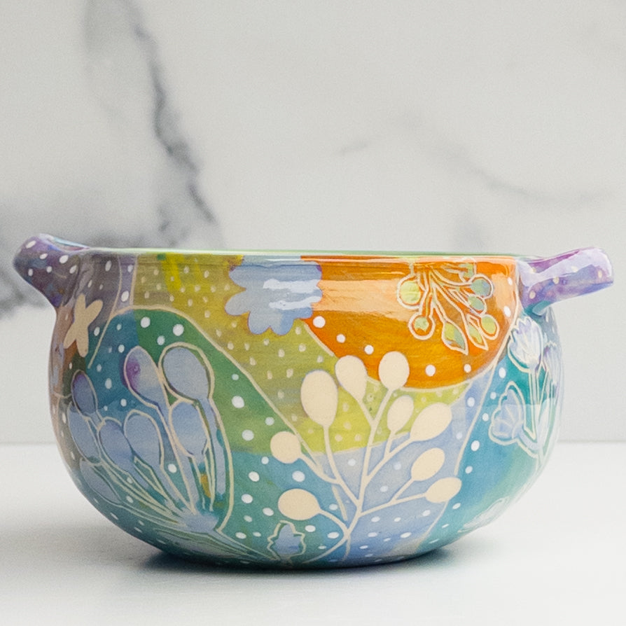 29 - BOWL W/HANDLES: Spring Fling 2